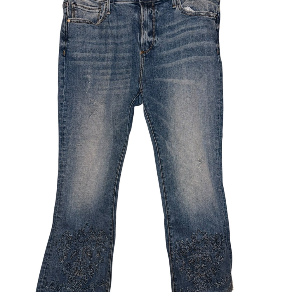 Driftwood Roxy Blue Embroidered Wide-Leg Jeans
